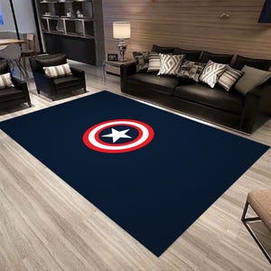 Captain America Shield Rug,Captain America Shield,  Adamantium Shield, Rug, Real Looking Carpet, Decor Carpet, Boy Room Rug,Decor Rug