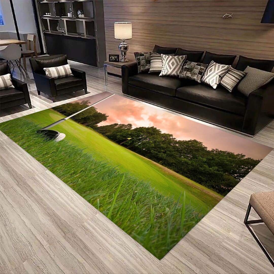 Golf Ball, Golf Rug, Sport Rug, Office Rug, Living Room Rug, Golf Club ...