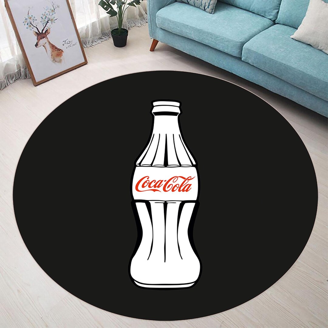Coca Cola Round Rug Coca Cola Rug, Round Rug, Coke Rug, Coca Cola Retro, Custom Rug, Coca ...