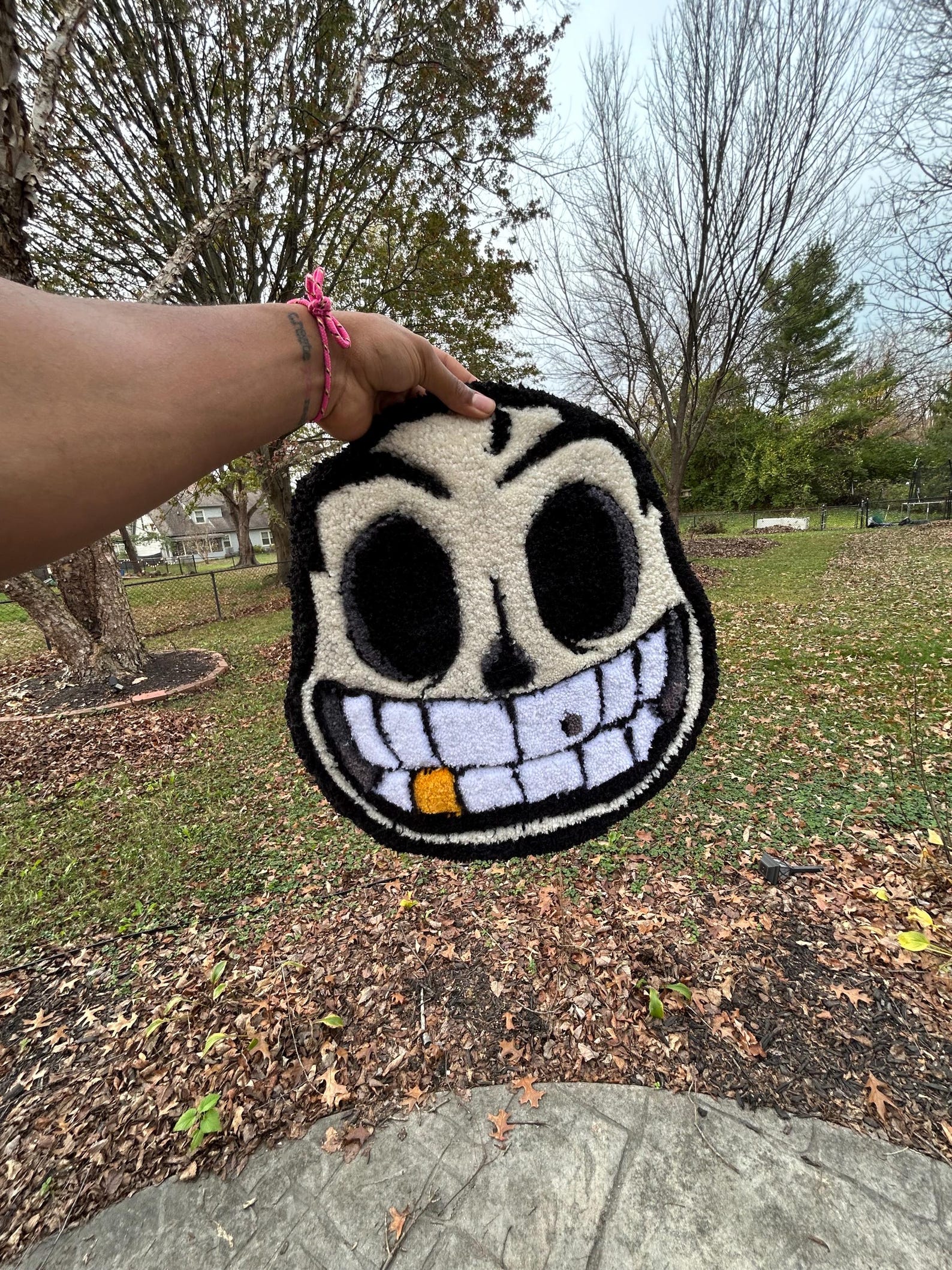 Gold Tooth Skeleton Rug - Etsy