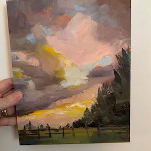 Wood Fence - Oil on Canvas