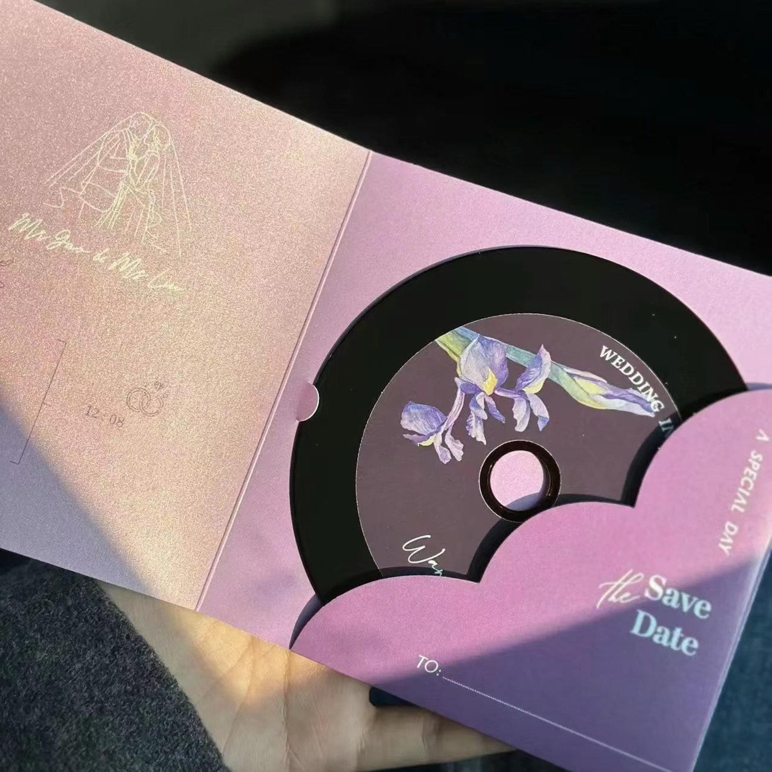 Custom Vinyl Style Wedding Invitation, Custom Music Theme CD Wedding ...