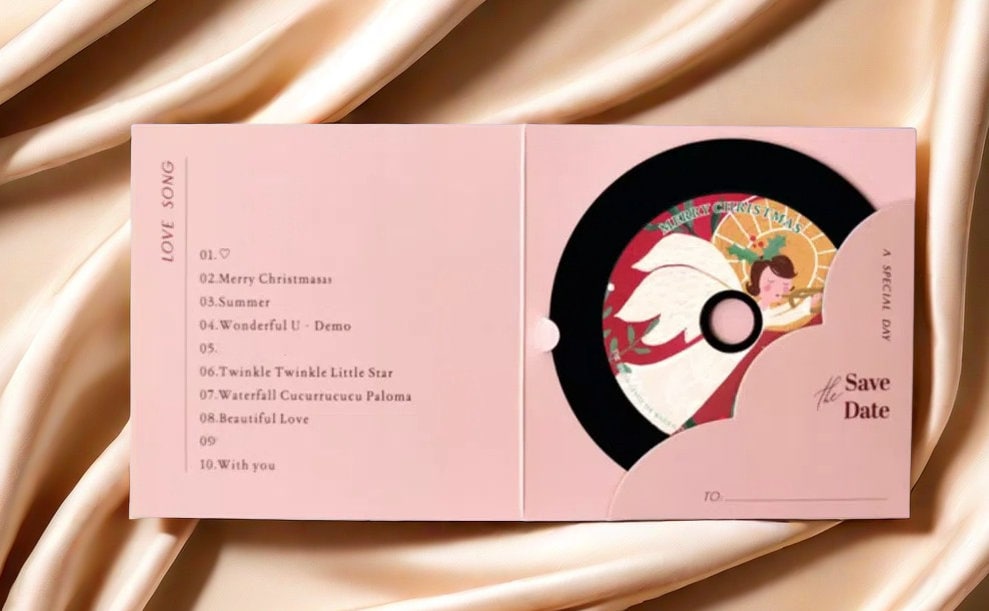 Custom Vinyl Style Wedding Invitation, Custom Music Theme CD Wedding ...