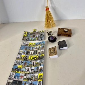 Dollhouse miniature artisan pagan WICCA witch alter accessory lot set