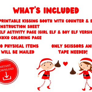 Elf Printable Kissing Booth - Printable Elf Props, Printable Elf ...