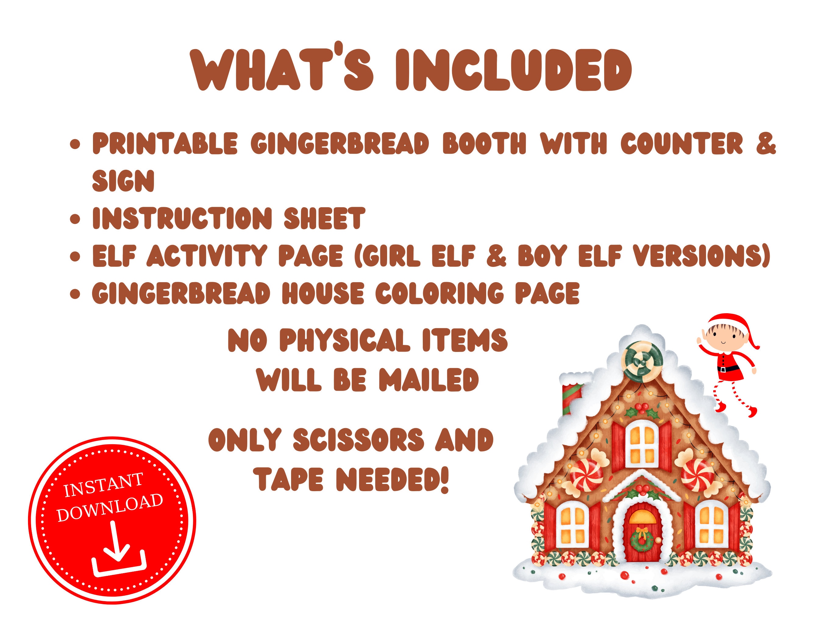 Elf Printable Gingerbread House Printable Elf Props, Printable Elf ...