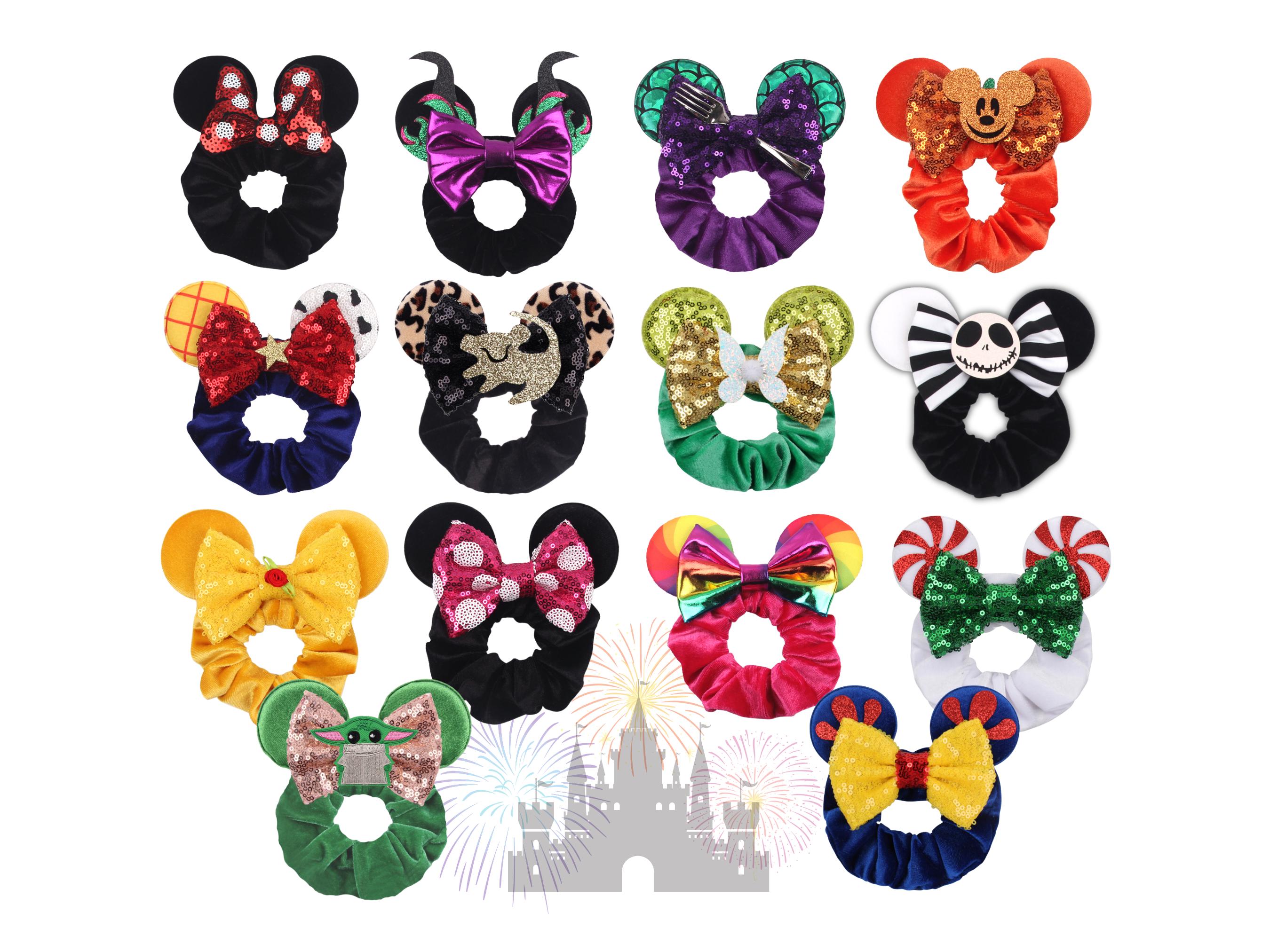 Princess Mouse Ear Scrunchies - Build Your Own Bundle - Minnie and Mickey Mouse Ear Scrunchies for Hair