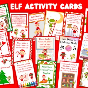 Carte attività elfi stampabili, Kit elfo dell'ultimo minuto, DOWNLOAD IMMEDIATO, Giochi di elfi, Oggetti di scena per elfi, Carte di malizia stampabili, Carte di nota degli elfi
