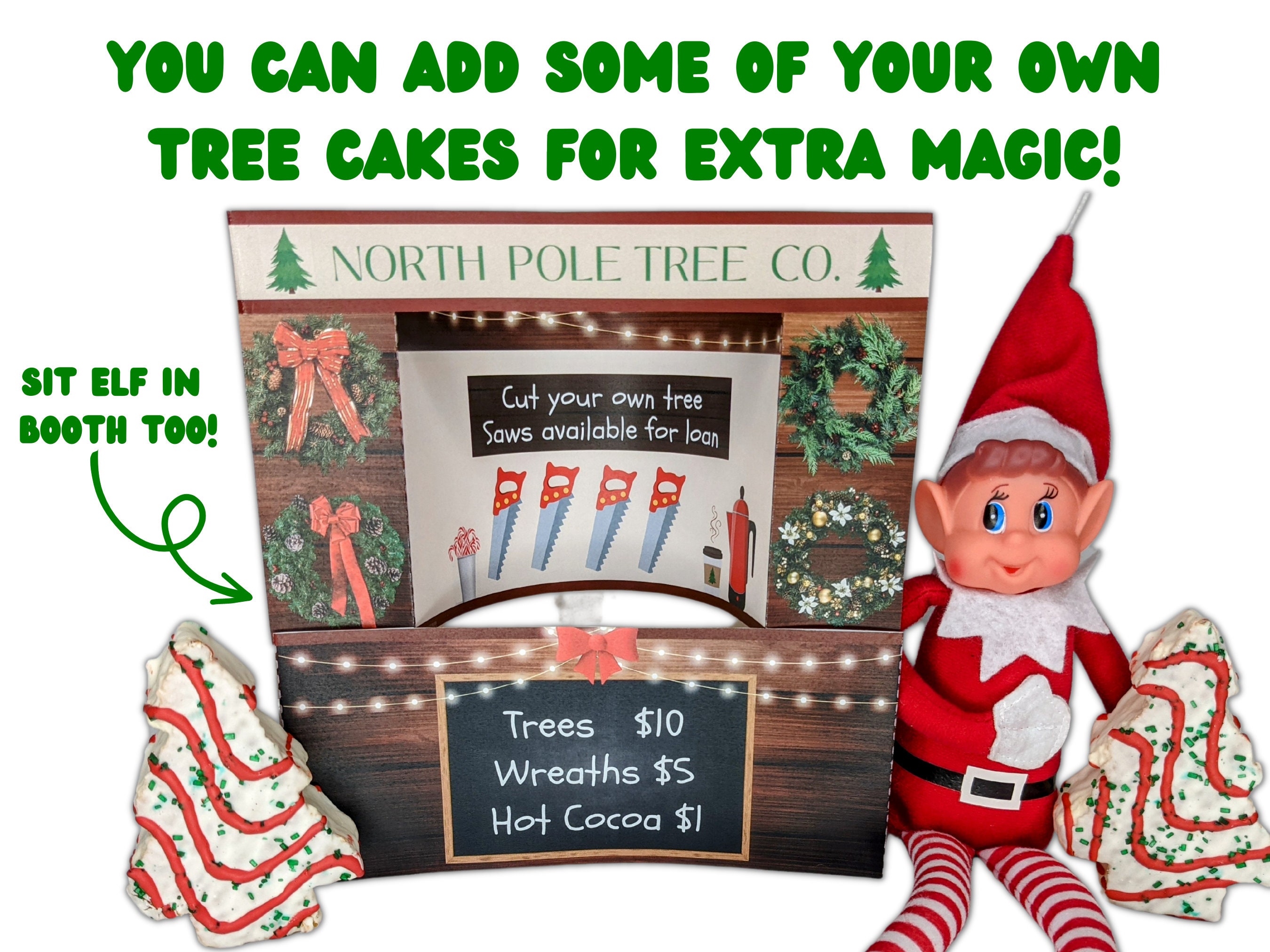 Elf Printable Cut Your Own Tree Stand - Printable Elf Props, Printable ...