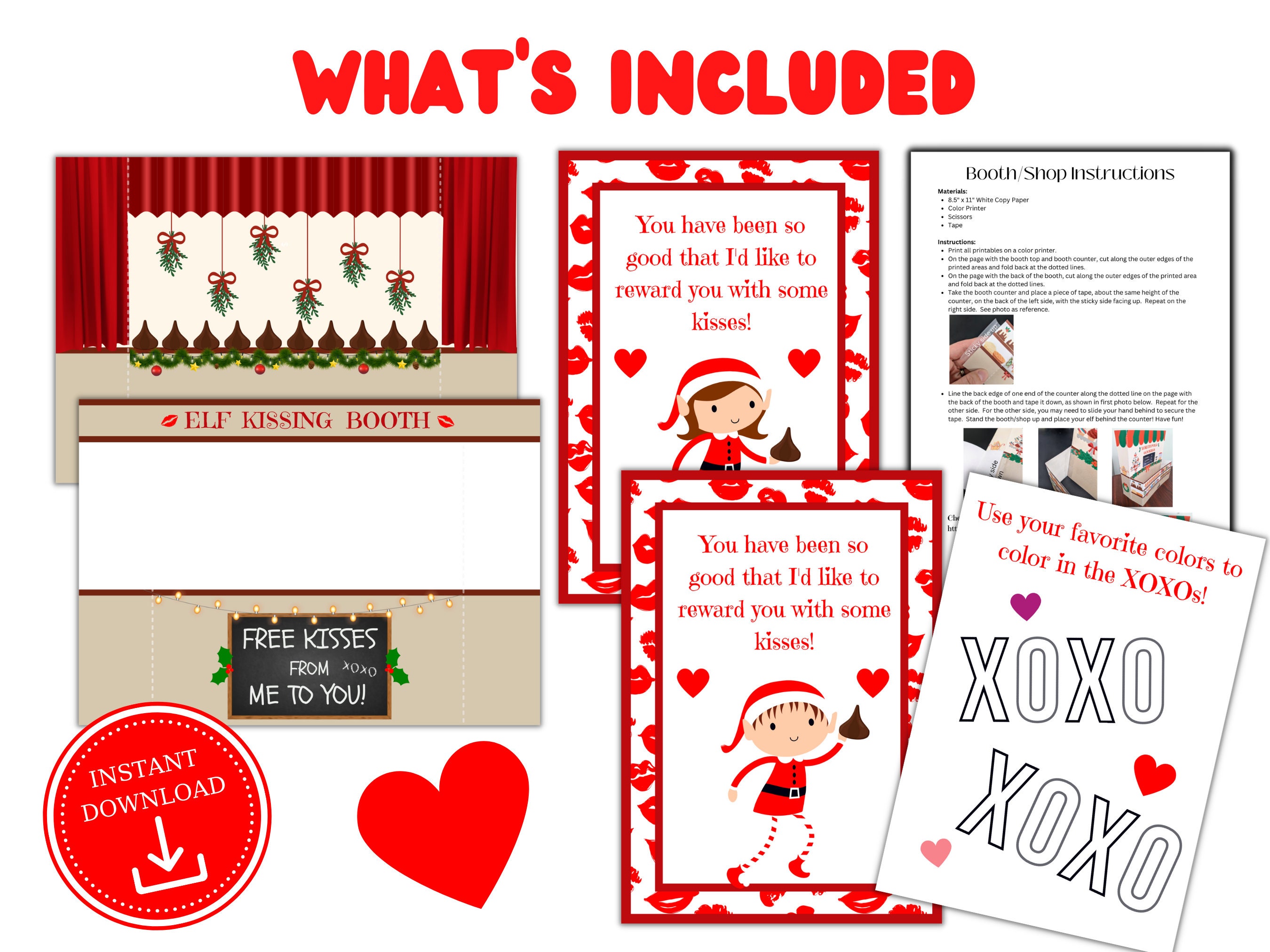 Elf Printable Kissing Booth Printable Elf Props, Printable Elf ...