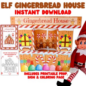 Elf Printable Gingerbread House - Printable Elf Props, Printable Elf Accessories, Elf Kit, Elf Props, Printable Elf Kit, Elf Printable