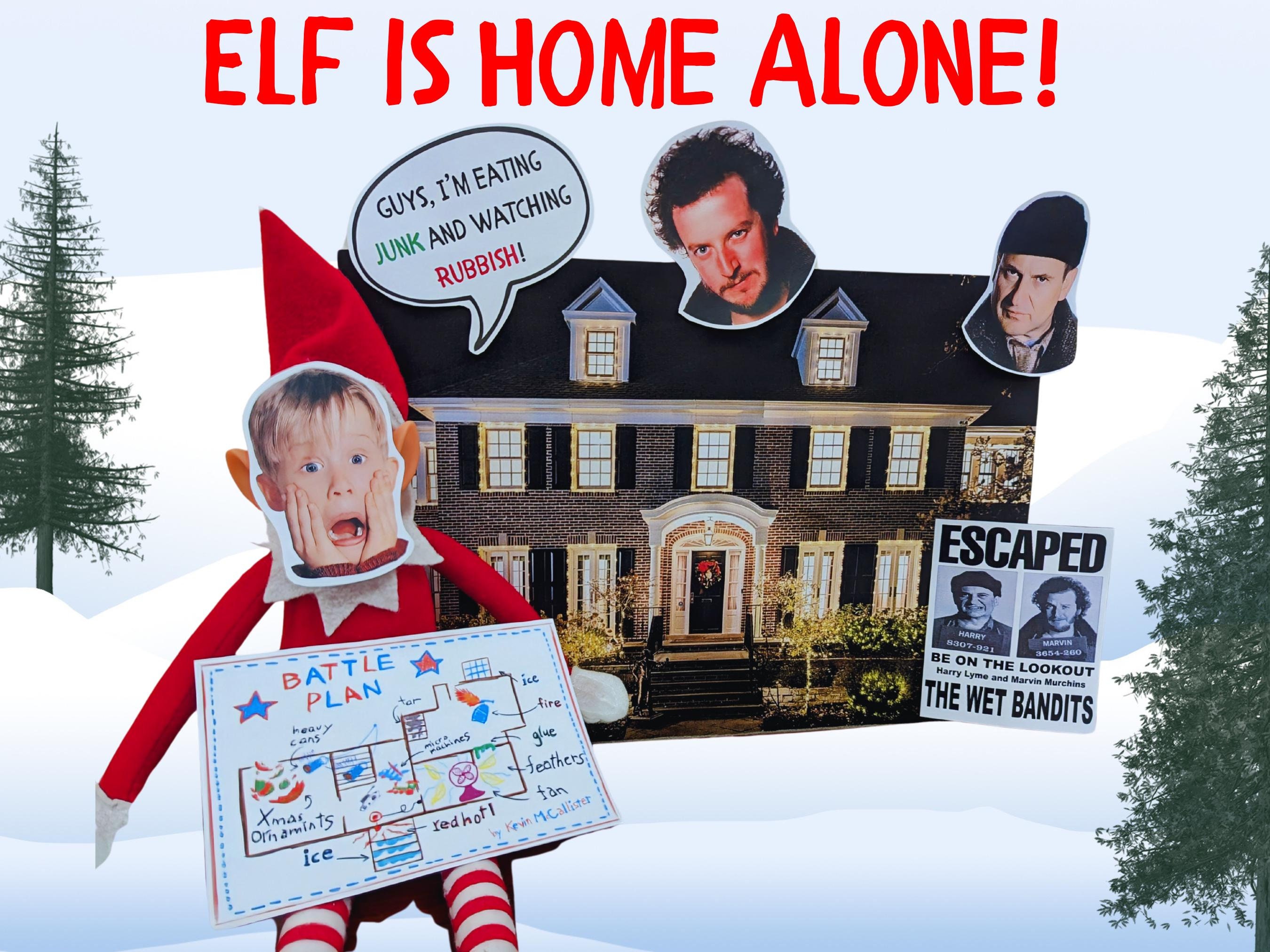 home alone easy elf printable instant download, home alone elf