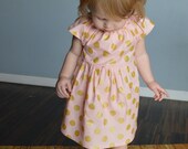Kleid Gold blush rosa Babykleid erster Geburtstag Frühling Familie Fotoshooting Kleid Polka Dots Outfit Foto Hochzeit Baby Shower Geschenk Ostern