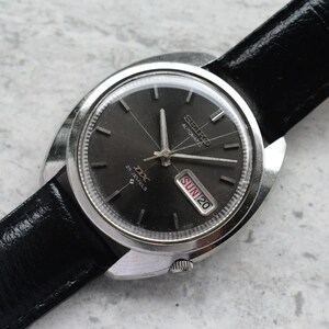 【整備済】1968年製 SEIKO5 5126-8070 23石 雷マーク July 1968 Vintage Seiko Automatic Rare 6106 Leather Day Date