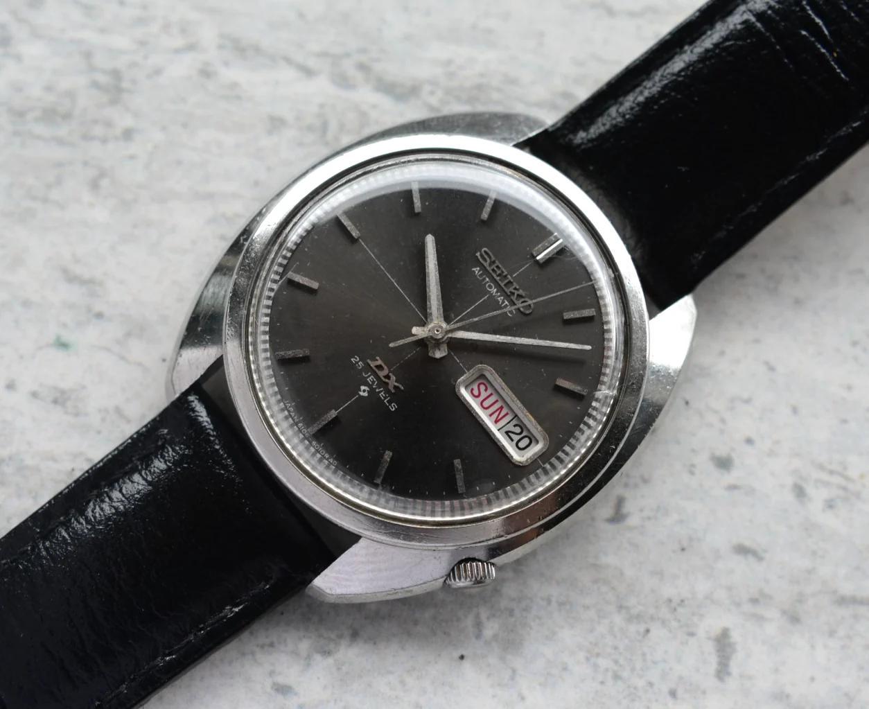 summer0601☆ July 1968 Vintage Seiko Automatic Rare 6106 Leather Day Date