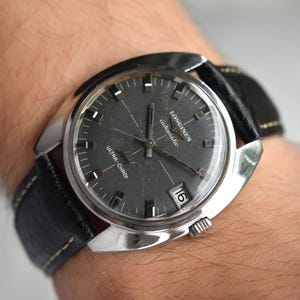 1968 Vintage Longines Ultra Chron Men's Watch Automatic Rare Grey Dial High Beat