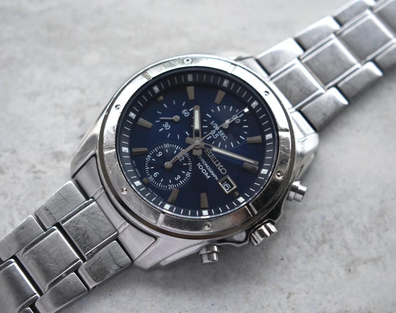 オフライン販売 安い 仙57 SEIKO CHRONOGRAPH 100M 6T63-00G0 腕時計 