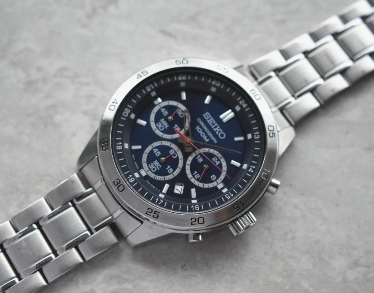 Seiko Chronograph 100 M - Etsy Canada