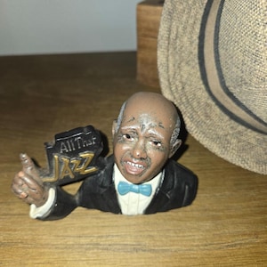 Vintage - 1990s Enesco / Parastone - All That Jazz - Bust of Jazz nightclub Figurine Jazz musician band figurine-Preowned Great condition!