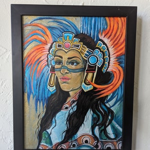 Aztec woman original painting