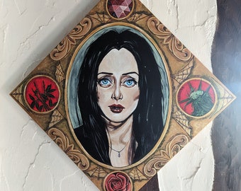 Morticia  Addams original painting