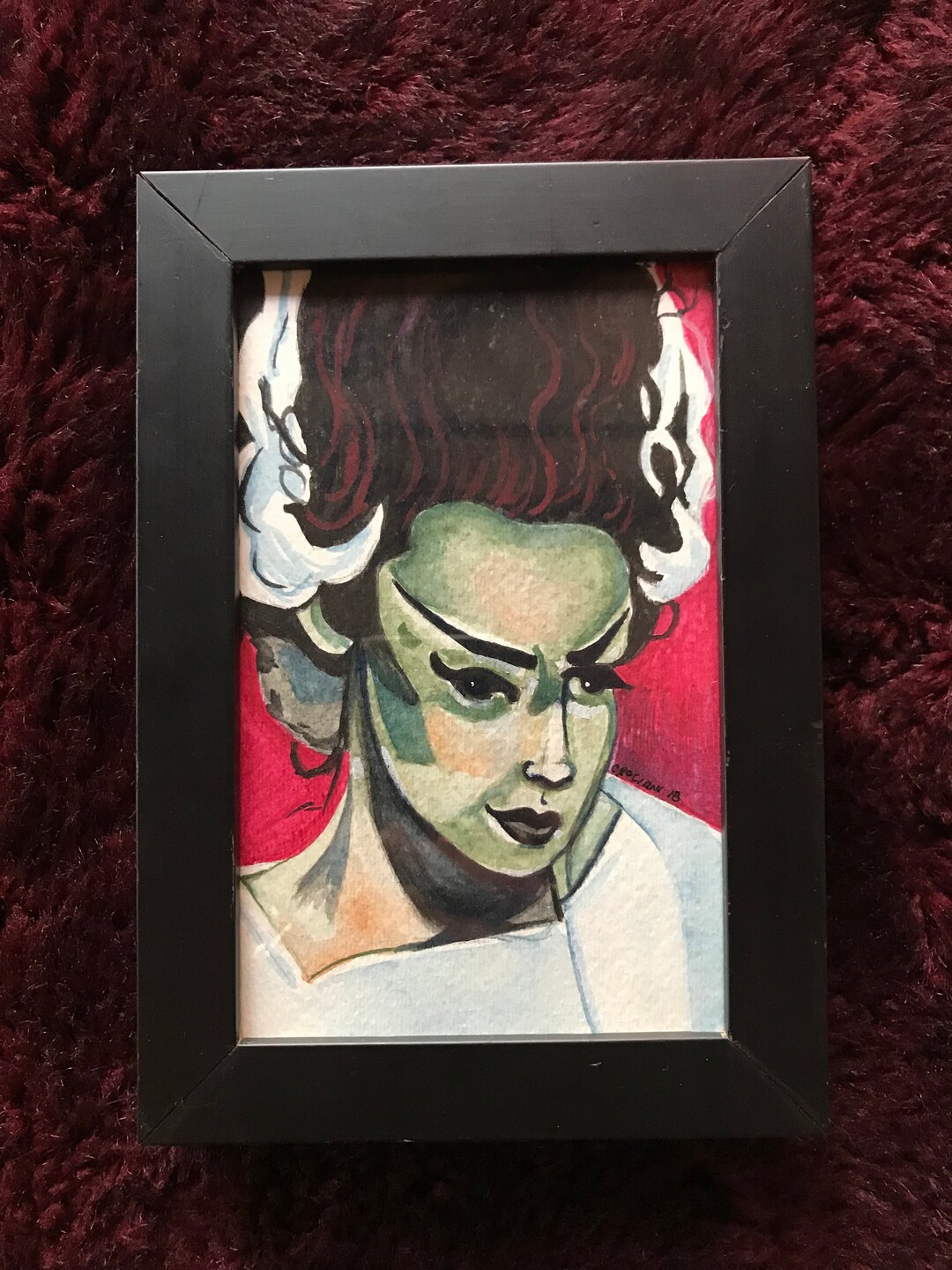 Bride of Frankenstein Painting Etsy