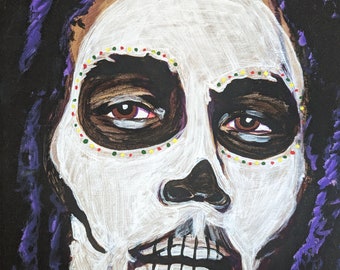 Bob Marley day of the dead print