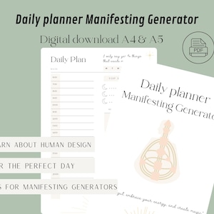 Daily Planner -Manifesting Generator- Human Design - Birth Chart Reading- Birth Chart Report- Self Discovery- Human Design Affirmations