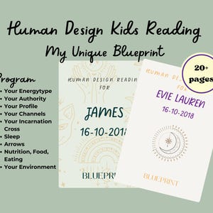 Human Design Lecture pour enfants - Plan directeur - Cadeau unique pour bébé - Lecture du thème natal - Lecture du thème natal - Analyse du thème natal - Rapport sur le thème natal