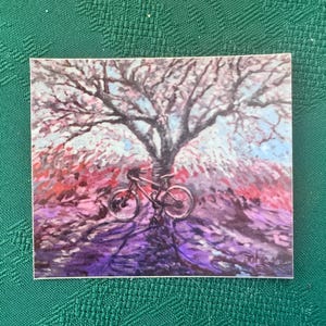 New! Purple Beatnik impressionist style Stickers now available