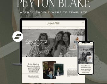 Social Media Manager Website Template: SMM Virtual Assistant Marketing Agency Coach Web Design (Showit Site Template)