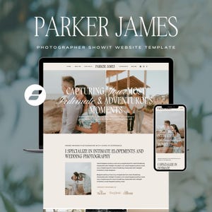 Photographer Website Template: Trendy Photography Business Web Design (Showit Site Template)