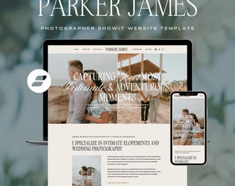 Photographer Website Template: Trendy Photography Business Web Design (Showit Site Template)