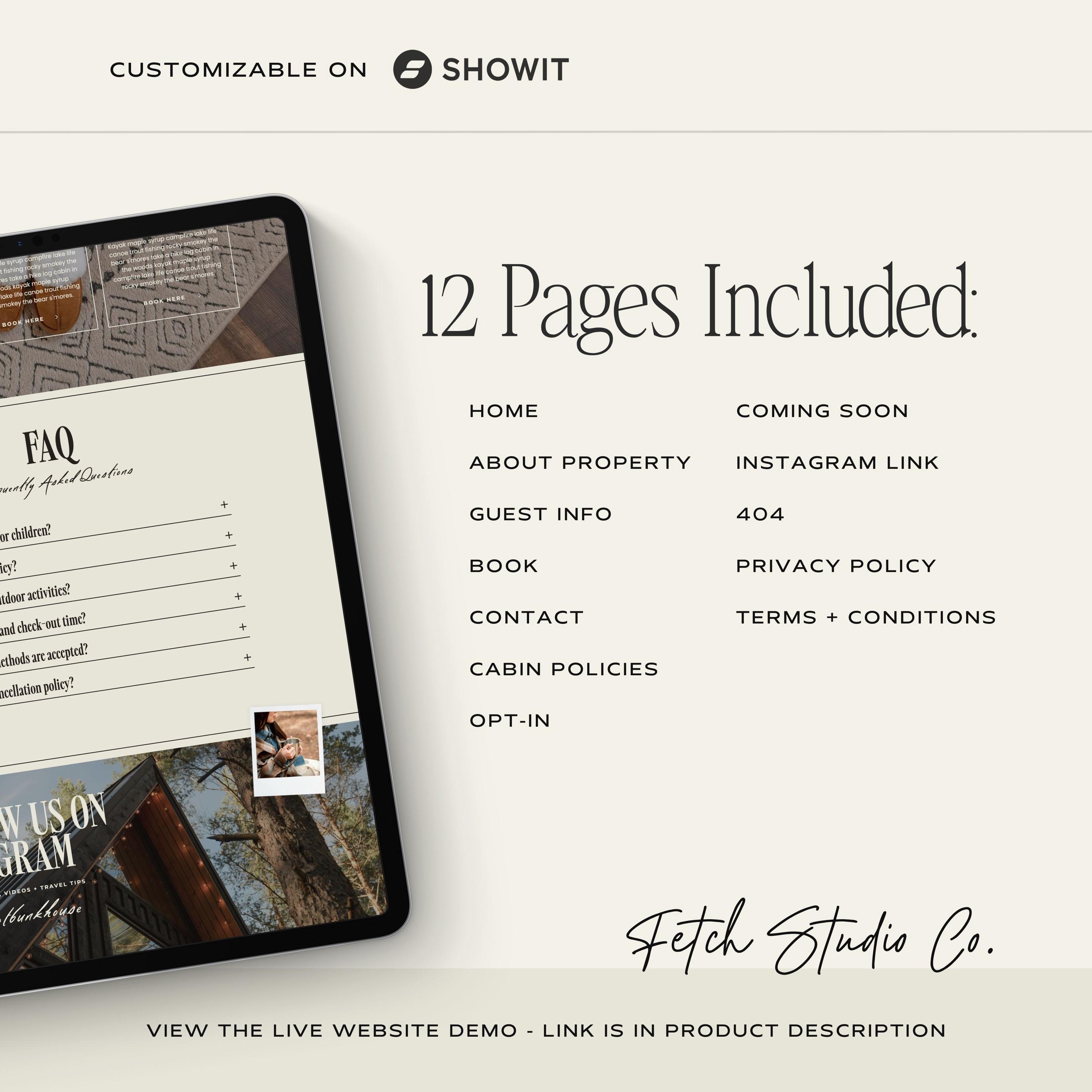 Rustic Websites Airbnb Website Template: Rustic Rental Property Vrbo Cabin Web Design ...