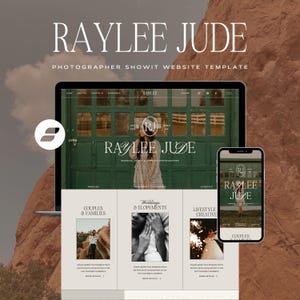 Photographer Website Template: Romantic Photography Business Web Design (Showit Site Template)