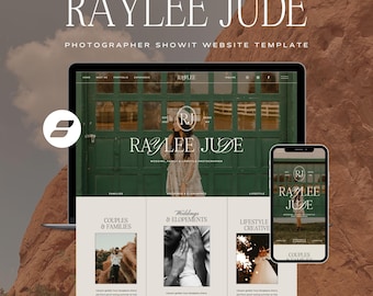 Photographer Website Template: Romantic Photography Business Web Design (Showit Site Template)