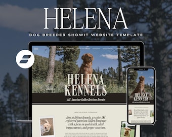 Dog Breeder Website Template, Showit Website Template Design For Dog Breeders, Dog Kennel Website Template, Professional Dog Breeding