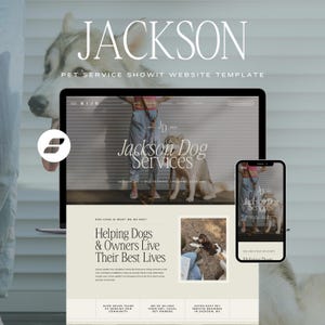 Pet Service Website Template: Dog Trainer Groomer Boarding Web Design (Showit Site Template)