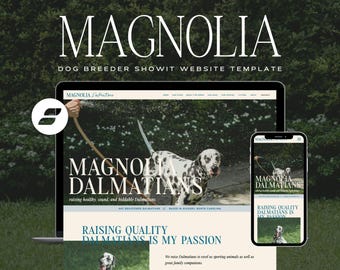 Dog Breeder Website Template, Showit Website Template Design For Dog Breeders, Dog Kennels Website Template, Professional Dog Breeding