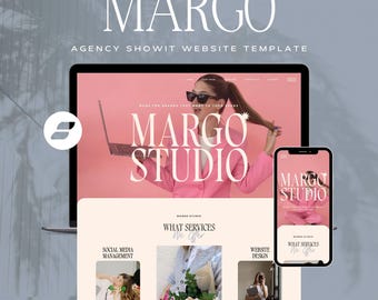 Social Media Manager Website Template: Virtual Assistant Marketing Agency Content Creator Web Design (Showit Site Template)