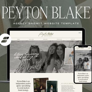 Social Media Manager Website Template, Marketing Agency Website, Virtual Assistant Website, Showit Website Template, Consulting, Coach, UGC