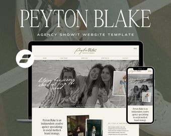 Social Media Manager Website Template, Marketing Agency Website, Virtual Assistant Website, Showit Website Template, Consulting, Coach, UGC