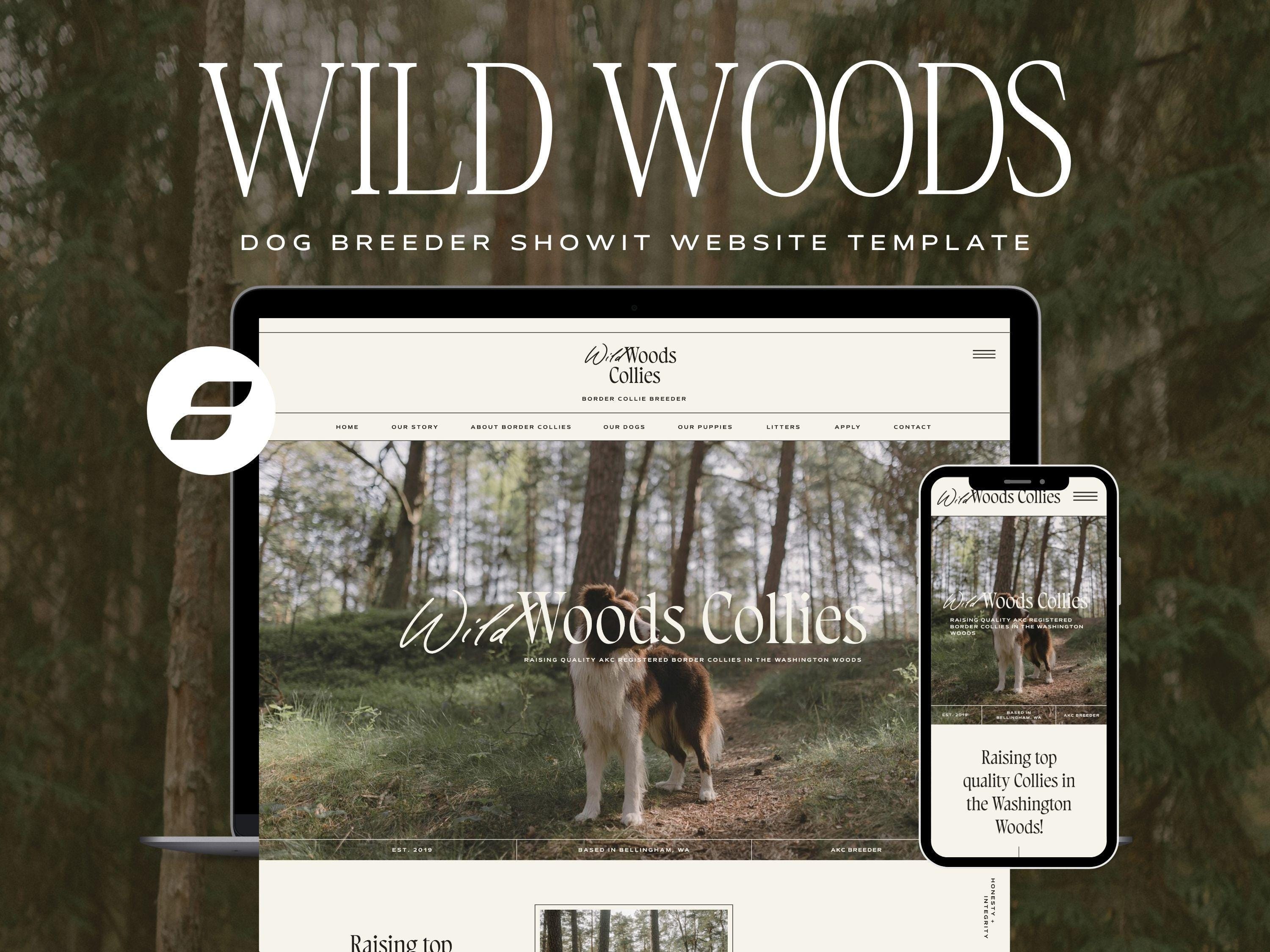 Dog Breeder Website Template, Showit Website Template Design for Dog Breeders, Dog Kennel Website Template, Professional Dog Breeding