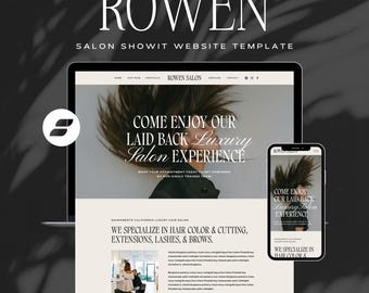Hair Salon Website Template: Luxury Beauty Salon & Spa Web Design (Showit Site Template)