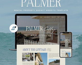 Airbnb Website Template: Rental Property Beach Cottage Vrbo Venue Web Design (Showit Site Template)