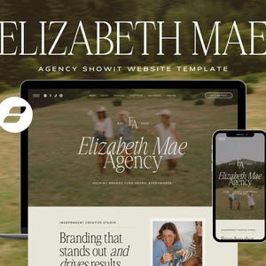 Agency Website Template, Social Media Manager Website Template, Marketing Agency Website, Virtual Assistant, UGC, Coach, Showit Template
