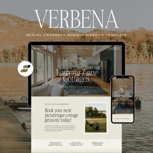 Property Management Website Template: Rental Cottage Vrbo Airbnb Web Design (Showit Site Template)