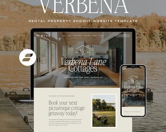 Property Management Website Template: Rental Cottage Vrbo Airbnb Web Design (Showit Site Template)