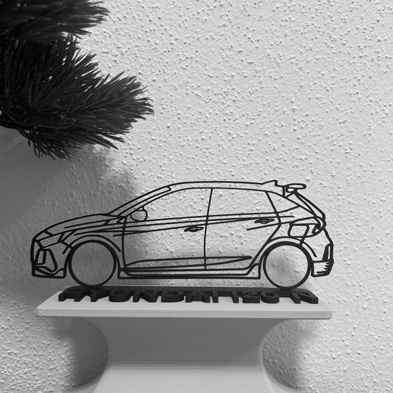 Hyundai I20 N Silhouette car gift for car lovers