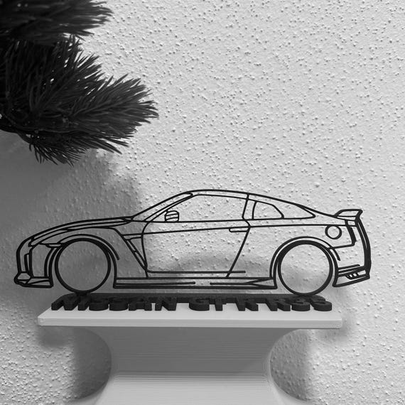 Nissan GT-R R35 Silhouette Car Gift for Car Lovers